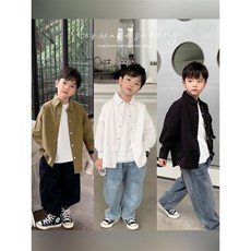 男童韓版短袖襯衫，兒童夏季薄款上衣，時尚百搭童裝