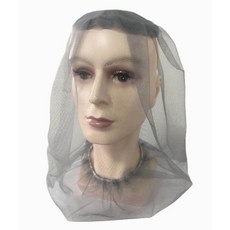 《台灣現貨》戶外頭部防蚊網罩/防蚊面網/夜釣露營防蚊網 夏季戶外必備商品, 灰色, 1個