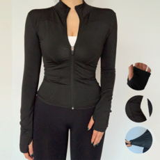 로렌블 슬림집업 필라테스복 요가복 필라테스옷 필라테스커버업 상의