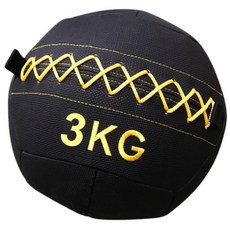 軟式藥球/健身牆球 (2KG-6KG) - 柔軟材質，多種重量選擇，核心訓練, 單色, 1個, 3kg
