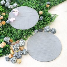 인테리어 트레이 화분 받침 발판 규조토 매트 2P, 웨이브+헤링본