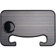 차량용 ZQHZDZ 스티어링 휠 트레이 컵 홀더가 있는 16인치 범용 우드 그레인 책상 정리함 최대 15인치 휠이 음식 및 노트북