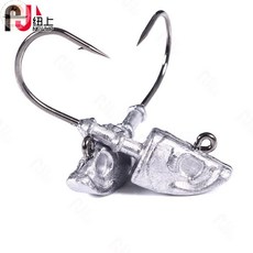 釣友俱樂部 複合鉛頭鉤 5g-150g 魚頭鉛頭鉤 尖嘴鉤 搭配軟餌 漁具, 銀色,(JI101-9)75g-8/0鉤 1個, 1個