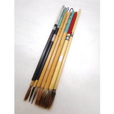 純狼毫勾線面相毛筆 7支組 日本回流 一休園 梅香園 得應軒 草月堂製 出峰2.0-2.6釐米, 1個, 參考詳情頁