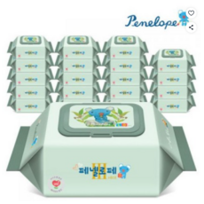 페넬로페 3세대 손과 입티슈 아기물티슈 캡형, 65g, 20개입, 20개