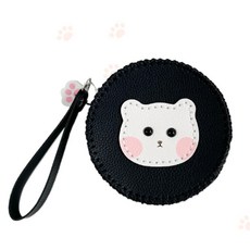 아기곰지갑 곰돌이 지퍼 동전지갑 만들기키트 수공예 문화센터 문화강좌 수업용, 1개