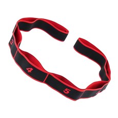 8 섹션 댄스 스트레칭 벨트 요가 풀 스트랩 벨트 번호 운동 스트랩, 빨간색