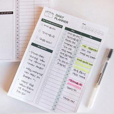 타임박스 플래너 타임 계획표 A5 100매 투두리스트 하루 시간 스케쥴, 1개, 상세페이지 참조, 블랙-30분단위