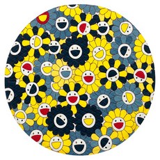 해피플라워 원형 방석/사우나방석/매트방석