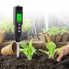 토양ph측정기 EC 농도 습도 염분 테스터 식물 감지기, 1개