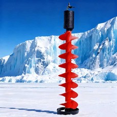 빙어 낚시 오거 아이스드릴 손잡이 전동 겨울철 빙판, 1개, 6인치 블루