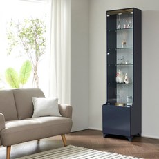 모던탑21 슬림라인 500 유리 장식장 진열장 다용도 장식장, 슬림라인 500 장식장(2000) 네이비