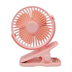 [ 1189824 ] ANYPOWK 미니 클립 온 팬 10.2cm(4인치) - 2500mAh 충전식 배터리 작동 유모차 침대 유모차 야외 카시트 체육관용 개인용 핑크, 4 inches