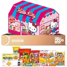 크라운 헬로키티의 스위트샵 과자세트, 과자 + 헬로키티 스티커 2종, 1세트