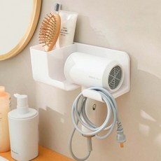 무타공 드라이기 거치대 욕실수납선반 헤어 드라이어 홀더 고데기 수납형, 1개, 단일상품1