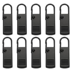 10개입 옷 가방 지퍼 손잡이 고리, 1세트, T297. Black 10개