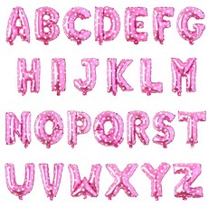 파티짱 알파벳 풍선 (소) 핑크 글자 은박 호일, A