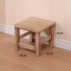 낮은 다용도 스툴 보조의자 사각 수납 원목, 중소각색 30x30x25, 1개
