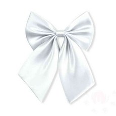 사안 리본 넥타이 화이트 여아넥타이 단색넥타이