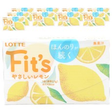 LOTTE 日本樂天 Fits 柔軟檸檬糖 12入, 25.2g, 10個