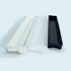 직사각 화분 플라스틱 긴 받침 (수입), 1개, 반투명