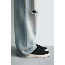 ZARA 자라 남성 슈즈 스니커즈 레더 포멀 가죽 - 블랙 167224