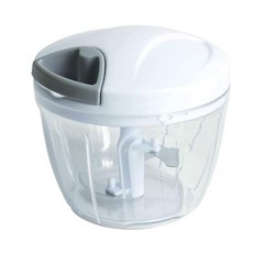 Vintage 。復古家。手拉式不鏽鋼食物調理器攪拌器，手拉碎菜器，廚房切菜神器, 1個, 透明