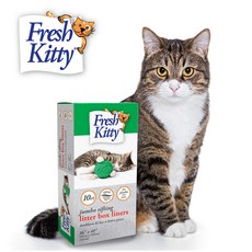 10 Count Fresh Kitty Durable Litter Box Liners Easy Clean Up Elastic Jumbo Sifting Litter Pan Bo, 1개