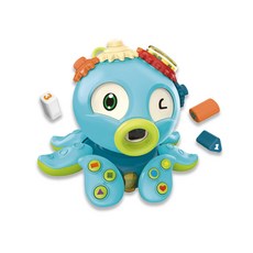 베네베네 유아 아기 배밀이 장난감 터미타임 움직이는 빙글빙글 멜로디 문어, 1개, 본품