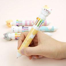 냥냥 피규어 10색 볼펜 4종 1세트, 1개