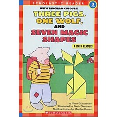 Scholastic Hello Math Reader Level 3 : Three Pigs One Wolf and Seven Magic Shapes