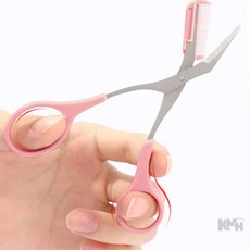 눈썹가위 눈썹손질 눈썹깎기, 1개, 핑크, 눈썹가위-단품