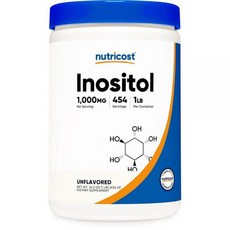 Nutricost 이노시톨 파우더 454g(1) 글루텐 프리 GMO 프리, 1개, 454g