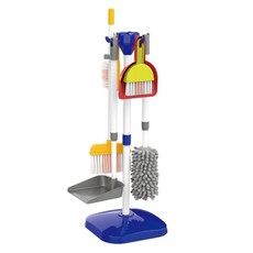 HOME 兒童清潔工具推車組 模擬吸塵器掃把拖把 13件組, 667 - 75藍色清潔工具套裝 9件套, 1個