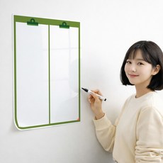 월픽스 붙이는 화이트보드 시트지 점착식 3초 탈부착형, 화이트시트 클립보드 그린