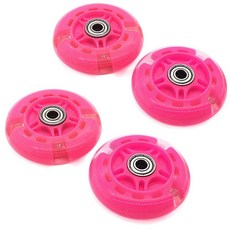 兒童扭扭車配件 靜音閃光輪胎 搖擺車溜溜車輪子 前後輪妞妞車配件 台灣出貨, 1個, 粉色 8cm閃光靜音輪 4個