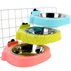 더가몽 반려견 케이지 부착형 식기 스텐식기, 1