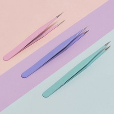 파스텔 컬러 핀셋 직선형 핀셋 족집게 프라모델만들기lai82TNJ
