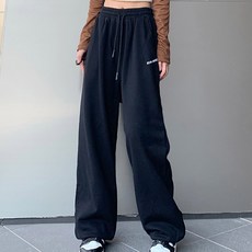 NOIDJ 簡約徽標闊腿慢跑褲 INO364A