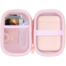 리엔 2x3 포토 프린터 미니 인스턴트 휴대용 컬러 모노 프린터와 호환되는 보관 케이스화이트 케이스 제외, 3) for Liene 2x3 - Pink Case