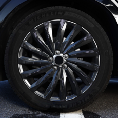 [그라피카] 더뉴 팰리세이드 캘리그래피 호환 20인치 휠스티커. 자동차 인테리어 용품, 휠 스티커 - <포지드카본.블랙>