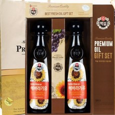 명절 CJ 백설 해바라기씨유 2p 식용유 추석 선물세트, 백설해바라기유2p세트