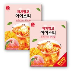 송원 우리차 제로슈가 피치망고 아이스티 5g 50개입 2개, 100개