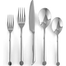 남베 프론드 세팅 스테인리스 스틸 양식커트러리 3종 세트, 포크 2p + 나이프 1p + 스푼 2p, Silver, 1개