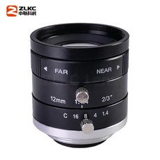 FA 12 mm 고정 초점 거리 3.0 메가픽셀 C 마운트 2/3 인치 조리개 F1.4 수동 CCTV 렌즈 머신 비전 카메라 3, 01 C 입, 01   Mainland