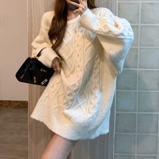 MYSEASON 女款厚實編織寬鬆版型針織衫