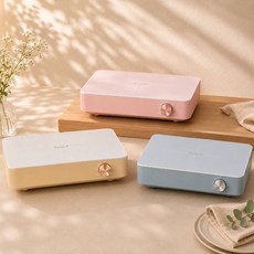 더볼트랩 파스텔 사각 1구 인덕션 레인지 1200W 6단계, 일반형, 블루