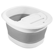 YIYUEJIA 접이식 족욕통, 1개, 화이트+그레이