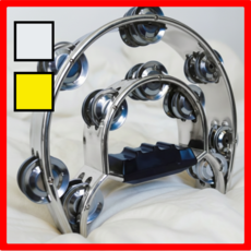 월드맘 가볍고 소리 잘나는 파티용 노래방 탬버린 템버린, 은색, 1개