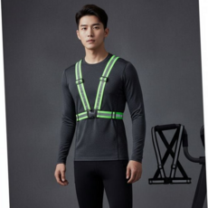 자전거 반사띠 야간 조깅 야광 운동 밴드 반사 야광운동띠 안전띠 조끼 작업 등산 활동 러닝 벨트 안전, 1엑스반도-형광